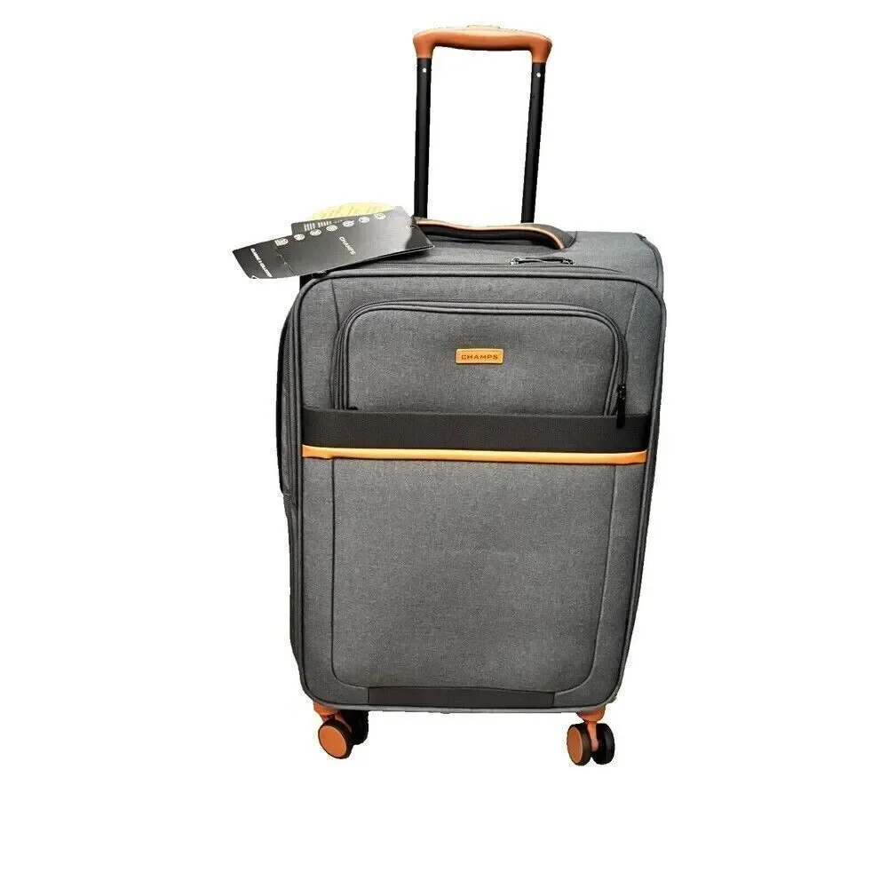 CHAMPS Classic II Collection 1-piece Softside Luggage suitcase 24”Grey GREY
